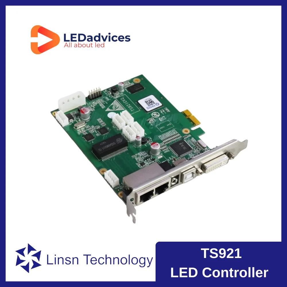 Linsn TS921 LED מסך תצוגה בקר שליחת כרטיס מלא צבע חיצוני מקורה קבוע, השכרת פנל LED 4K 1920*3840 פיקסלים - 0