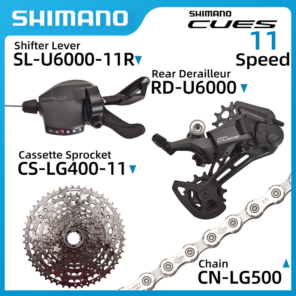 SHIMANO רמזים U6000 Rear Derailleur החליפה 11Speed אופני הרים SL-U6000-11R RD-U6000 CS-LG400 CN-LG500 חלקים מקוריים. - 0