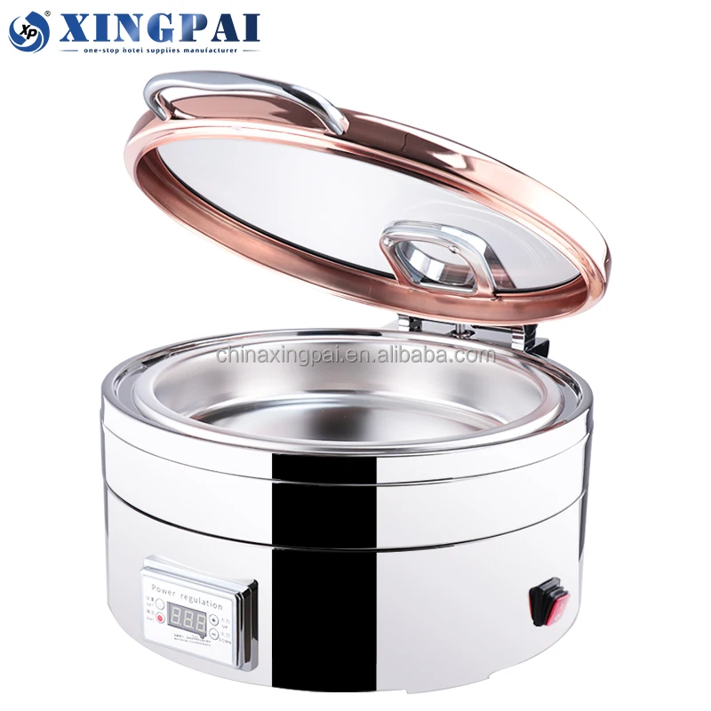 XINGPAI hotel & restaurant אספקה עגול מסחרי רוז זהב ציפוי שף מנה 6 ליטר מזון חם להגדיר הבישול המקצועי - 0