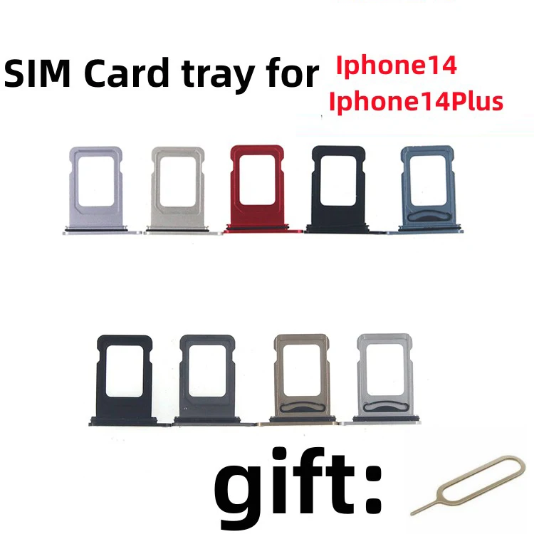 עבור iphone 14 ועוד המקורי טלפון דיור חדשות כרטיס ה SIM-מתאם מיקרו SDCard מגש בעל חריץ עם חינם הוצא פין מפתח מחט - 0