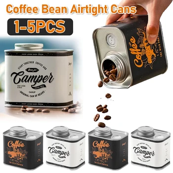 1-5pcs 150גרם נייד פולי קפה אטום פחיות רעננות שימור אטום קפה מיכל מטבח אחסון בקבוקים ופחיות