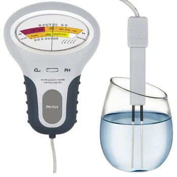 1 יח ' אבס 2 ב 1 PH כלור מד כלור הבוחן כלור בדיקת איכות המים המכשיר CL2 מדידה עבור בריכת אקווריום