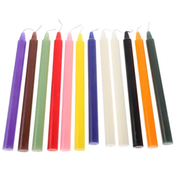 12Pcs צבעוניים נרות דקורטיביים בתפזורת נרות חתונה פסטיבל רומנטית נרות אביזר