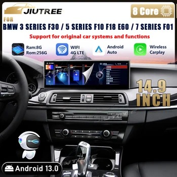 14.9 אינץ Android13 עבור ב. מ. וו סדרה 5 F10 F18 GT E60 סדרה 3 F30 7 סדרת F01 2003-2019 רדיו במכונית Carplay נאבי נגן מולטימדיה