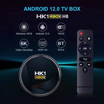 2023 תיבת חכמים LEMFO HK1 RBOX H8 אנדרואיד תיבת הטלוויזיה Allwinner H618 Wifi6 BT5.0 H. 265 4K HDR להגדיר ממיר iptv Media Player אנדרואיד 12