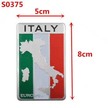 3D אלומיניום לרכב איטלקי איטליה במפה את דגל לאומי מדבקה גריל סמל אופנוע מדבקות עבור פרארי, פיאט Piaggio וספה פורד פוקוס