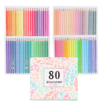 80 צבעים עפרונות צבעוניים להגדיר על בסיס שמן Kawaii חמוד רעיל הרמת חוברות צביעה סקיצות עבור סטודנטים אמן למתחילים