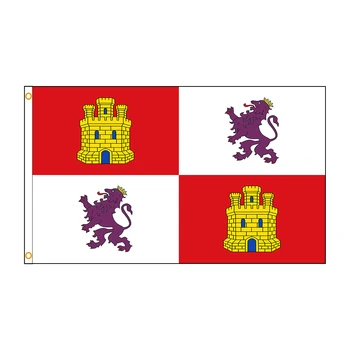 90x150cm קסטיליה ואת ליאון דגל אזורים אוטונומיים של ספרד באנר קישוט FLAGLAND