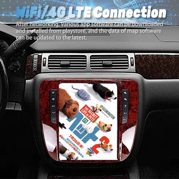 Android Auto רדיו במכונית עבור GMC יוקון שברולט טאהו שברולט סילברדו 2007-2012 סטריאו רדיו טסלה מסך Carplay יחידת הראש