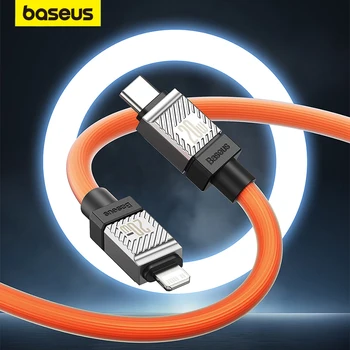 Baseus 20W משטרת USB Type C כבל לאייפון 14 13 12 Pro מקס מהירות טעינת מטען עבור MacBook iPad Pro Type-C USBC נתונים חוט השדרה