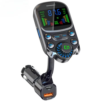 BC86 רכב נגן MP3 מצית USB כרטיס להכניס דיבורית Bluetooth USB/משטרת טעינה מהירה המכונית טעינת משדר FM
