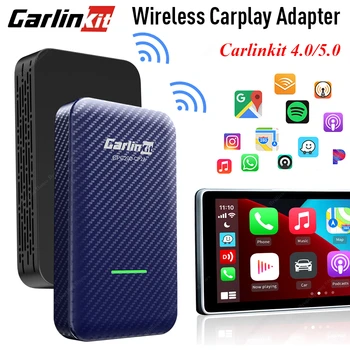 CarlinKit 5.0 /4.0 Wireless CarPlay מתאם אנדרואיד אוטומטי תיבת הטלוויזיה Bluetooth-רכב תואם אנדרואיד נגן וידאו מחובר אלחוטית