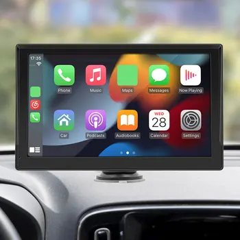 Dash Cam חכם לפקח Bluetooth-אלחוטי תואם Carplay אנדרואיד רכב DVR המכונית רמקול מובנה היפוך מצלמה 9 אינץ