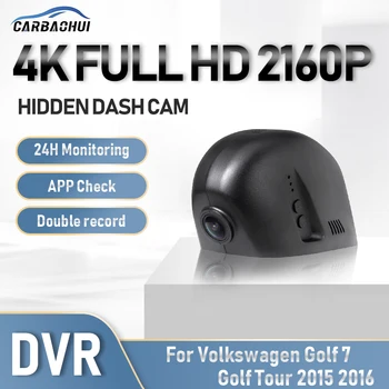 DVR לרכב מקף מצלמת 4K UHD לראיית לילה מצלמה לנהיגה מקליט וידאו 24h חניה שיא פולקסווגן גולף 7 סיור גולף 2015 2016