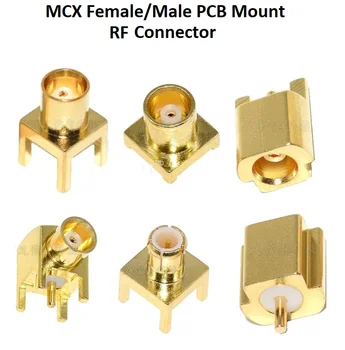 MCX-KE MCX-כיף MCX-KWE MCX נקבה, ישר זווית ג ' ק SMD שקע MCX-JE MCX זכר Plug PCB קצה הר מחבר RF אנטנה שקע