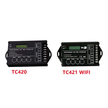 RGB WiFi בקר LED TC420 TC421 זמן Programable DC12V 24V 5 ערוץ פלט 20A האנודה נפוצה לתכנות בקר LED