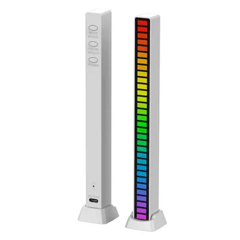 RGB קול הופעל קצב סביבה אווירה מנורת בקרת יישום צבעוני LED המוזיקה קצב מנורת לילה בר המכונית עיצוב הבית