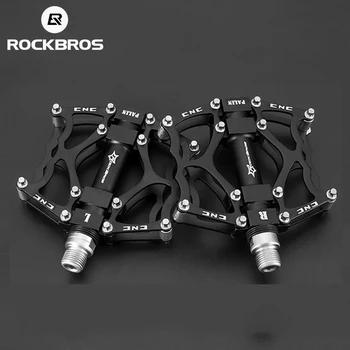 Rockbros MTB אופני פדלים סגסוגת אלומיניום אנטי להחליק bicicleta דוושות CNC Peilin חלולה מגולפת עיצוב דוושות bicicleta אביזרים