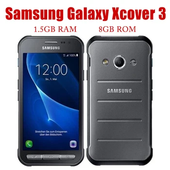 Samsung Galaxy Xcover 3 4.5 אינץ 'מרובע ליבות 1.5 ג' יגה-בייט זיכרון RAM 8GB ROM 5.0 MP 4G LTE סמארטפון אנדרואיד החכם המקורי
