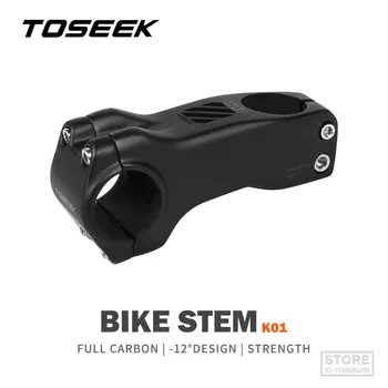 TOSEEK K01 פחמן גזע -12 מעלות האולטרה חוזק גבוה כוח אופניים כביש/MTB הכידון גזע שולחן אופניים גזע חלקי אופנוע