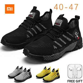 Xiaomi Youpin 2023 מזדמנים נעלי ספורט לגברים נעלי קל משקל לנשימה החלקה פלטפורמת נעלי ריצה לגברים גודל גדול 40-47
