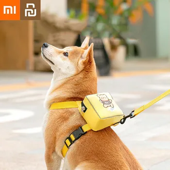 Xiaomi Youpin מחמד קריקטורה מתכוונן רצועה חבל חתול כלב הליכה חבל גרירה עם תרמיל חתול רתמות מתכווננות האפוד מחמד Supplie