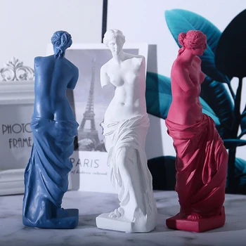 אירופה קישוט הבית שרף פסל מודרני מופשט אמנות מיני אלת שבור זרוע פיסול אמנות סקיצה מודל יצירתיות.