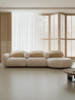 בד הספה, בסלון, פשוט דו צדדי יושב, קרם סגנון, מעצבים גודל, בפינה שילוב