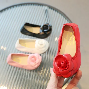 בנות נעל סתיו חדשה פרח הנסיכה נעליים סופר רך לרקוד נעל אופנה עור נעליים מזדמנים Kdi הנעל סוויט מרי ג ' יין מעצב