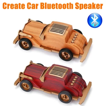 בציר אלחוטית Bluetooth אודיו קופסת רטרו בסגנון העץ המכונית צורה כחול Taih רמקול נייד חיצוני מסיבת רמקול FM/USB/SD Pla