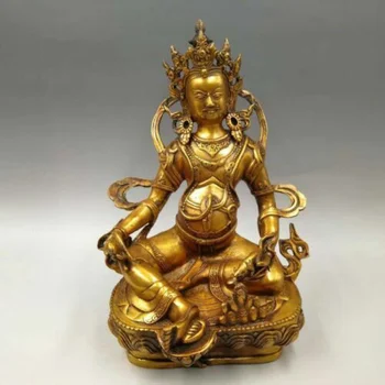 ברונזה עתיקים פסל בודהה אלוהים הבודהיסטווה נפאל אלוהים של עושר ~ אולי לך עושר.