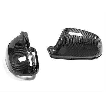 החלפת האחורית המראה בצד מכסה כובע עבור אאודי 09-12 A4 B8 09-11 A6 A6L C6 אמיתי סיבי פחמן מעטפת עם Blind Spot Assist