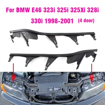 המכונית הקדמי העליון פנס כיסוי רצועת סט לחיתוך פנס רצועת איטום אטם עבור BMW E46 4 דלת 323i 325i 328i 330i 1998-2001