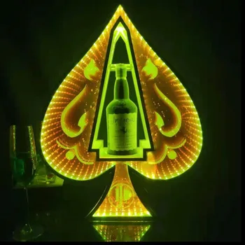 המראה Multi-צבע אס ספייד Led בקבוק Presente על מועדון לילה