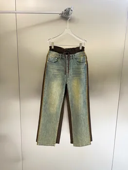 הסתיו-חורף החדשה, קורדרוי החדרת שרוך מכנסי ג ' ינס, חופשי ישר גרסה, לעשות החולות לשטוף צבע התהליך