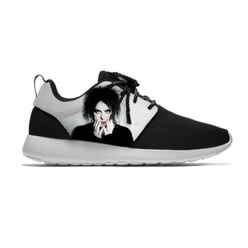 התרופה רוק הלהקה רוברט סמית המוזיקה זמר אופנה ספורט נעלי ריצה קל משקל לנשימה הדפסת 3D גברים, נשים, רשת נעלי ספורט