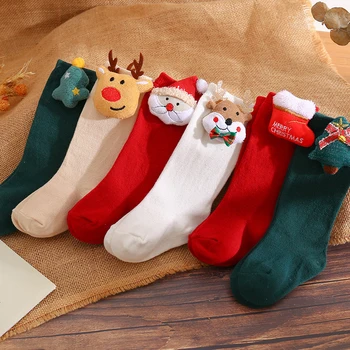 חג המולד תינוק אביזרים גרביים פעוטה ילדים ילד ילדים רצפת כותנה גרביים השנה החדשה גרבי תינוק בגדים