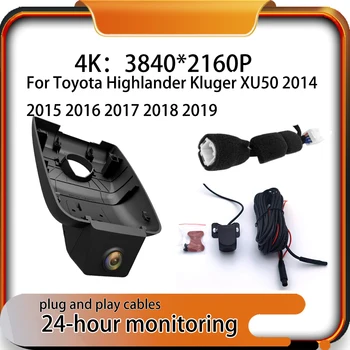 חדש Plug and Play DVR המכונית Dash Cam מקליט Wi-Fi GPS 4K 2160P עבור טויוטה היילנדר Kluger XU50 2014 2015 2016 2017 2018 2019