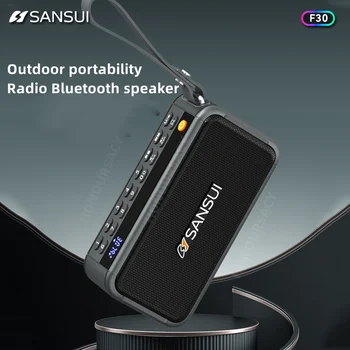חדש Sansui F30 רטרו רדיו אלחוטי Bluetooth רמקול להכניס כרטיס Mini Plug ב-Walkman נגן מוסיקה נייד סטריאו, סאבוופר