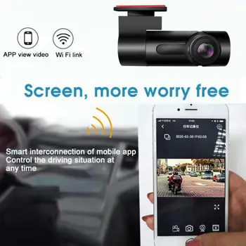 חדש Wifi המכונית Dash Cam האפליקציה השמעה אוטומטי DVR קופסה שחורה המצלמה על מכונית דאש מצלמה לראיית לילה מיני רכב, מצלמה לרכב אביזר