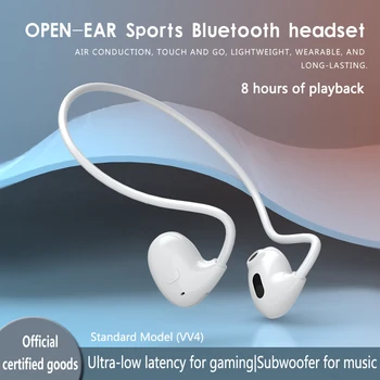חדש אוזניות Bluetooth, Headworn האחורי תלוי אוזניות, 5.3 אופנתי אלחוטית ספורט, ללא באוזן, דאבל בס סטריאו