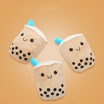 חמוד חלב תה קטיפה בצורת חיות מחמד כלב המצפצף צעצועים מצחיק ביס עמיד טוחנת כלבלב צעצוע לעיסה קטנה כלבים גדולים אספקה