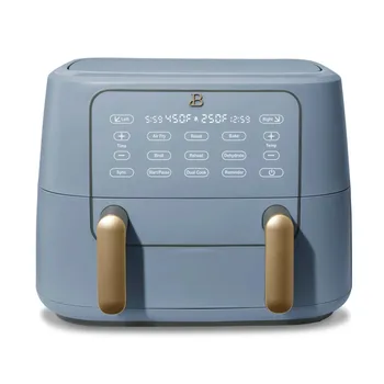 יפה 9QT TriZone אוויר פרייר, דרדר כחול על ידי דרו ברימור, תנור פיצה, תנור חשמלי, מכשירי חשמל ביתיים