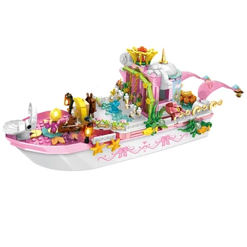 יצירתי הספינה מודל חתונה רומנטית מסע הספינה אבני בניין לבנים צעצועים מתנות