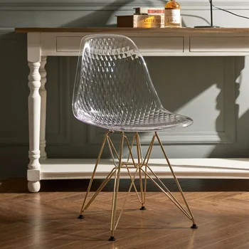 כסאות מטבח חדר שינה פלסטיק מגן רגליים טרקלין האוכל בסלון יחיד פלסטיק מודרני כסא מתכת Cadeiras רהיטים