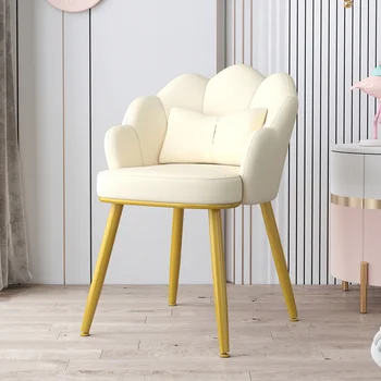 מודרני זרוע אחת כיסא איפור המבטא סגנון רך הכיסא הכיסא לא סדיר מסמר שולחן איפור Cadeiras הרהיטים בסלון