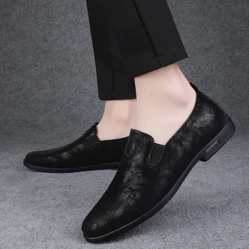 מותג חדש אופנה גברים נעלי גברים עור נעליים מזדמנים באיכות גבוהה למבוגרים גברים מוקסינים נהיגה נעלי גברי נעלי יוניסקס 2023