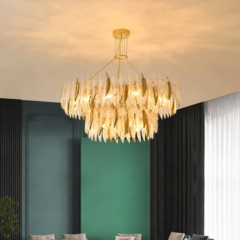 מלון יוקרה הול נברשות Morden סגנון המסעדה סלון חדר שינה עבור עיצוב התקרה מקורה תלייה LED תאורה