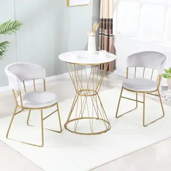 נורדי אור יוקרה ומתן הרהיטים בסלון, קפה, קינוח חנות מתכת הכיסא מקורה עיצוב הבית