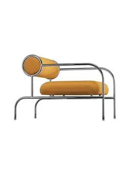 נורדי מעצב יחיד כיסא מתכת נירוסטה פנאי הכיסא אור יוקרה יחיד ספה מלון פשוטים הבית שקט רוח הכיסא